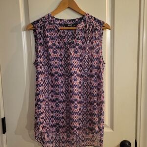 Patterned Sleeveless Top